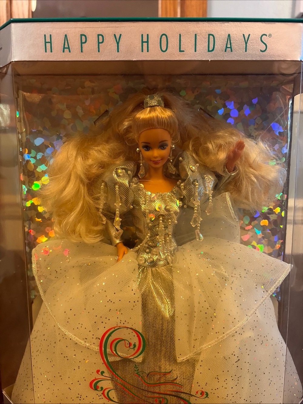 1992 Happy Holiday Barbie Vintage Christmas Barbie SEALED IN BOX Mattel 1429 - Picture 2 of 6
